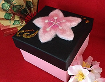 写真：桃の花の小箱