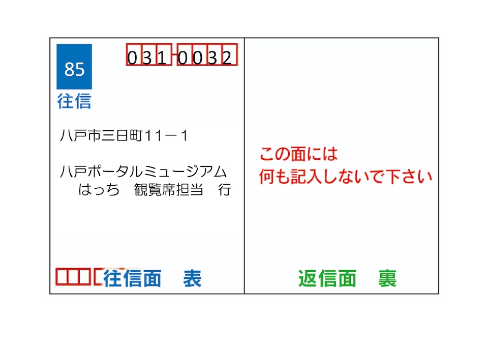 往信記入例